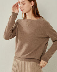 Klassisch-Fit Kaschmir Pullover mit Rundhalsausschnitt