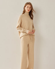 Bequemer Oversized Kaschmir-Pullover mit Rollkragen
