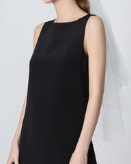 40 Momme A-Linie Seidenkleid