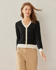Damen Kurz geschnittener, bequemer Strickjacke-Cardigan