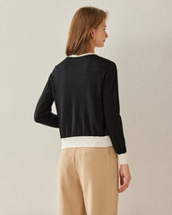 Damen Kurz geschnittener, bequemer Strickjacke-Cardigan