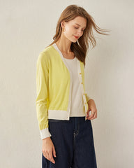 Damen Kurz geschnittener, bequemer Strickjacke-Cardigan