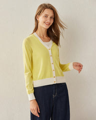 Damen Kurz geschnittener, bequemer Strickjacke-Cardigan
