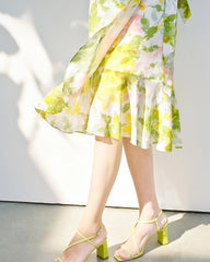 Seidenkleid mit Blumenmuster