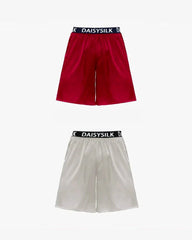 Daisysilk Print Seiden-Boxershorts für Herren