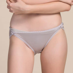 Damen Spitzen-Seidenunterwäsche Grey