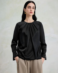 Waschbare Seidenbluse zum Überziehen