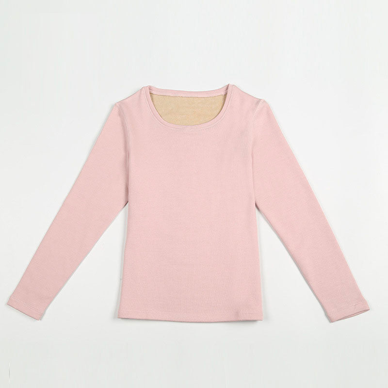 Extra wärmende Seiden-Thermal-Unterwäsche-Set für Frauen Rose Pink