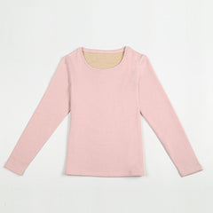 Extra wärmende Seiden-Thermal-Unterwäsche-Set für Frauen Rose Pink