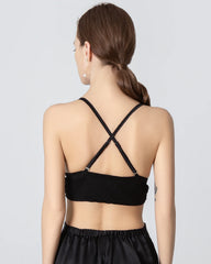 Französische Dreiecksbecher Seiden Camisole, Seiden-BH