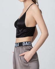 Französische Dreiecksbecher Seiden Camisole, Seiden-BH