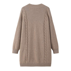 Mittellanger Kaschmir-Cardigan