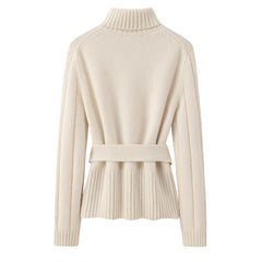 Kaschmir-Pullover mit Gürtel