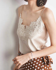 Seiden-Camisole Damen – Zarte Spitze & Luxuriös