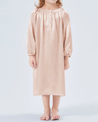 Langer Seidenrock-Pyjama-Schlafanzug für Mädchen