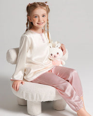 Langarm-Seidenpyjama-Set für Kinder