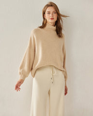 Luxuriöser oversized Turtleneck Kaschmir-Pullover