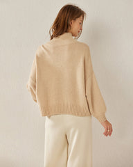 Luxuriöser oversized Turtleneck Kaschmir-Pullover