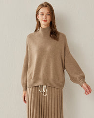 Luxuriöser oversized Turtleneck Kaschmir-Pullover