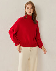 Luxuriöser oversized Turtleneck Kaschmir-Pullover