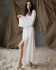 Luxuriöser langer Seiden-Robe für Damen
