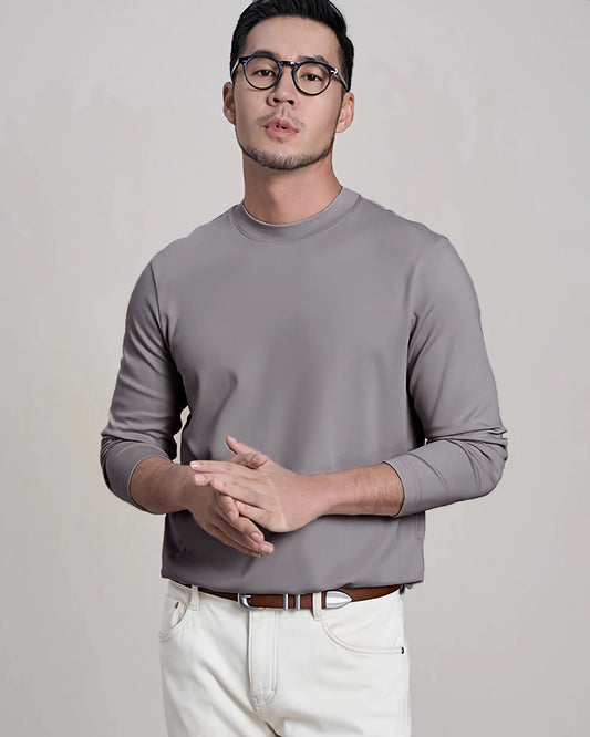 Herren Langarmshirt aus Seidenjersey