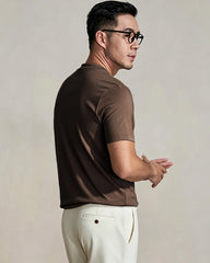 Herren-Slim-Fit-Seidenshirt aus Jersey