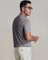 Herren-Slim-Fit-Seidenshirt aus Jersey