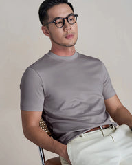 Herren-Slim-Fit-Seidenshirt aus Jersey