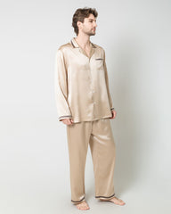 Männer Luxuriöse lose Seiden-Pyjamas