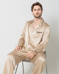 Männer Luxuriöse lose Seiden-Pyjamas