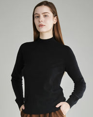Kaschmirpullover mit gefälstem Kragen