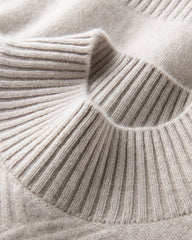 Rollkragen-Pullover aus Kaschmir mit Rautenmuster
