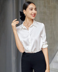 Langarmshirt aus Maulbeerseide für Damen