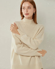 Oversized Kaschmir-Rollkragenpullover