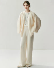Oversize-Seide-Kaschmir-Cardigan