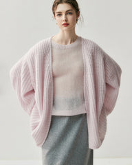 Oversize-Seide-Kaschmir-Cardigan