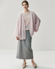 Oversize-Seide-Kaschmir-Cardigan