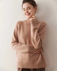 Übergroßer Damen-Kaschmirrollkragenpullover
