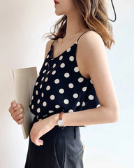 Polka-Dot-Seidencamisole
