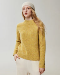 Pullover aus reinem Kaschmir mit Stehkragen und Raglanärmeln