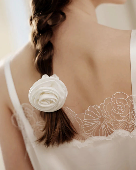 Waschbares Seidenhaargummi – Rose