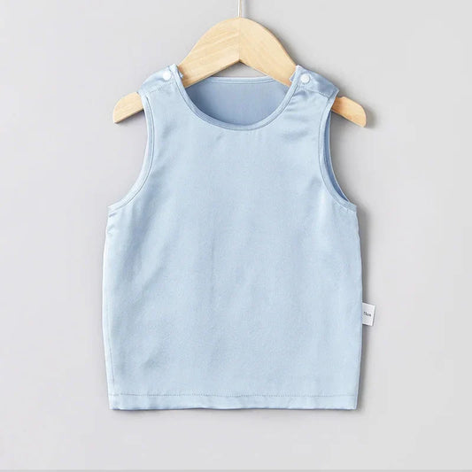 Baby-Seiden-Tanktop, runder Ausschnitt