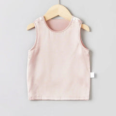 Baby-Seiden-Tanktop, runder Ausschnitt
