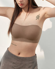 Nahtloser rutschfester Seiden-Bandeau-BH