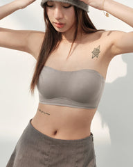 Nahtloser rutschfester Seiden-Bandeau-BH