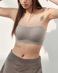 Nahtloser rutschfester Seiden-Bandeau-BH