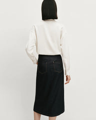 Seidenbluse mit Schleife und langen Ärmeln