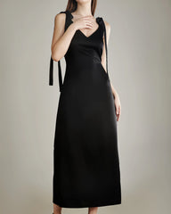 Seiden-Schlupf-Nachtkleid mit Schulterbändern