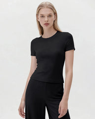 Kurzarm-Pyjama-Set aus Seidenmischung Jersey